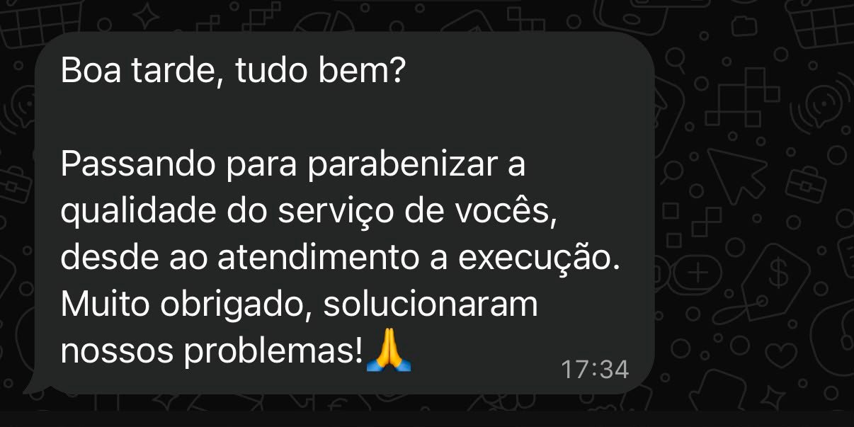 Feedback positivo de cliente da AKITA Dedetizadora